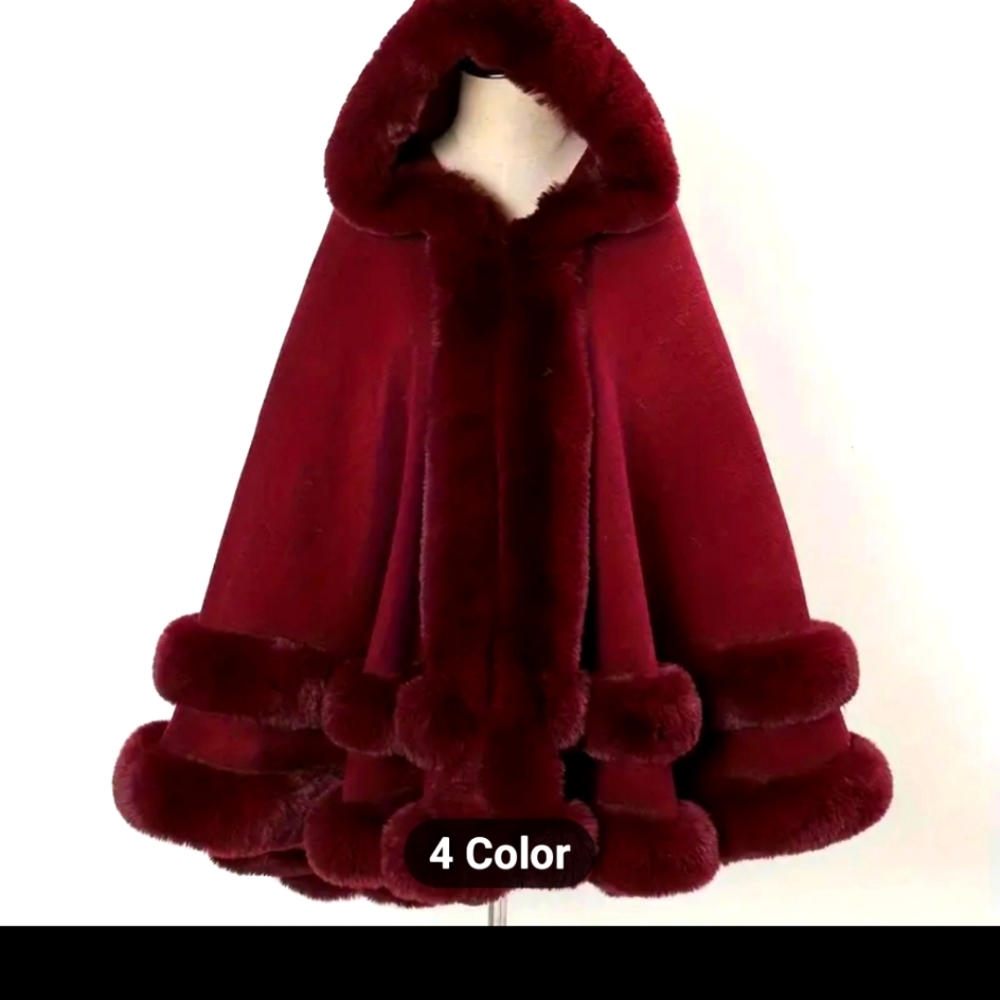 Faux Fur Cape - image 1